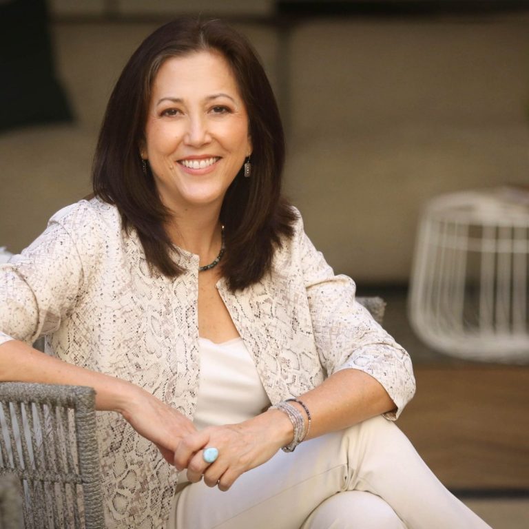 Joyce McCulloch sitting down